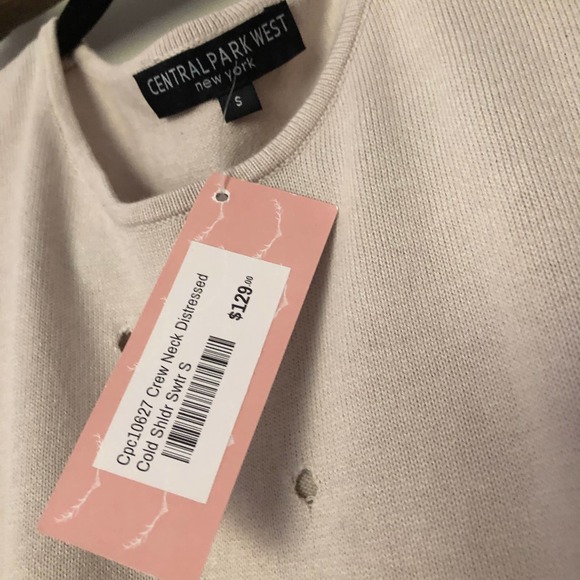 NWT Distressed Open-shoulder Sweater - Picture 4 of 4